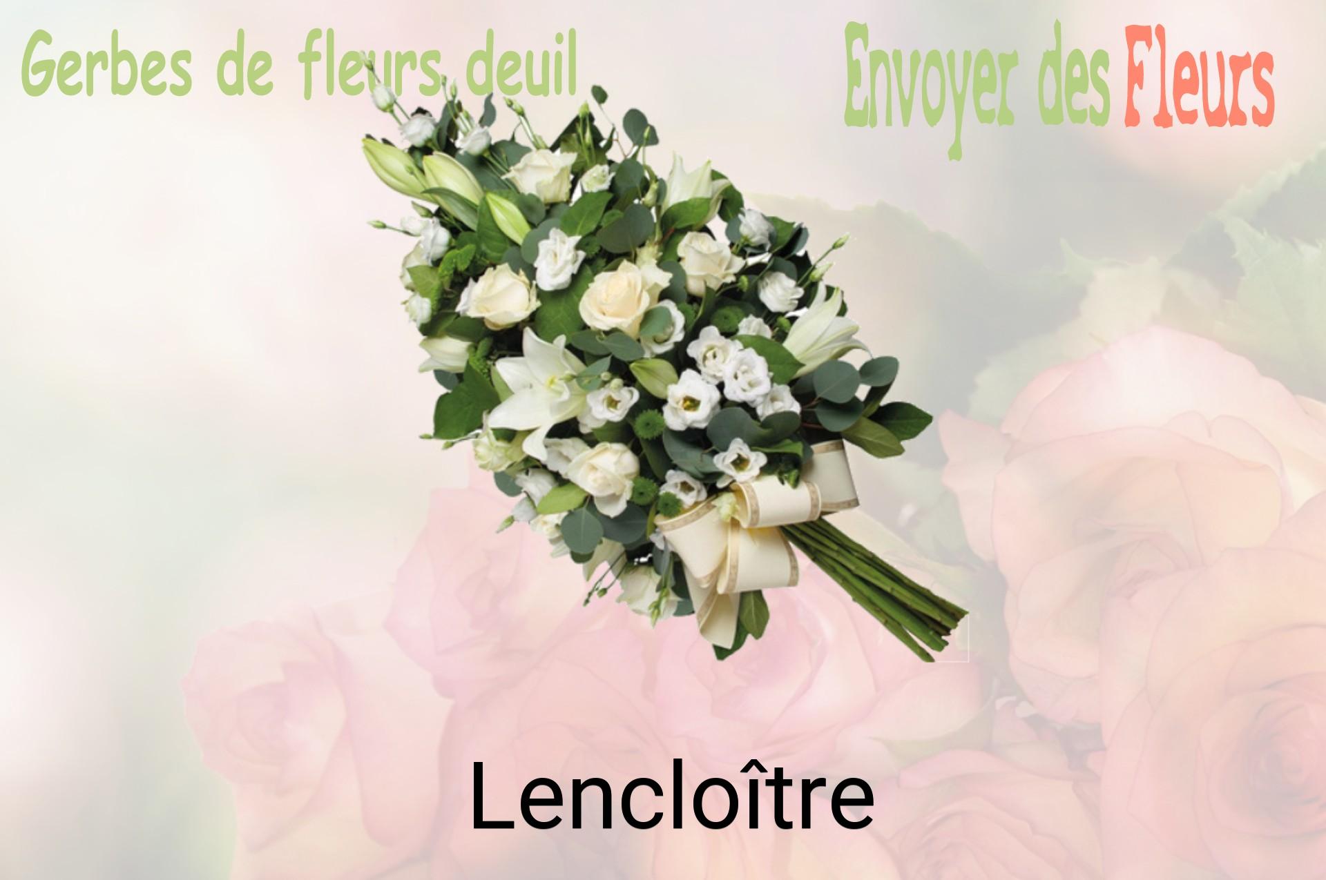 Gerbe de fleurs de deuil livrée à Lencloître